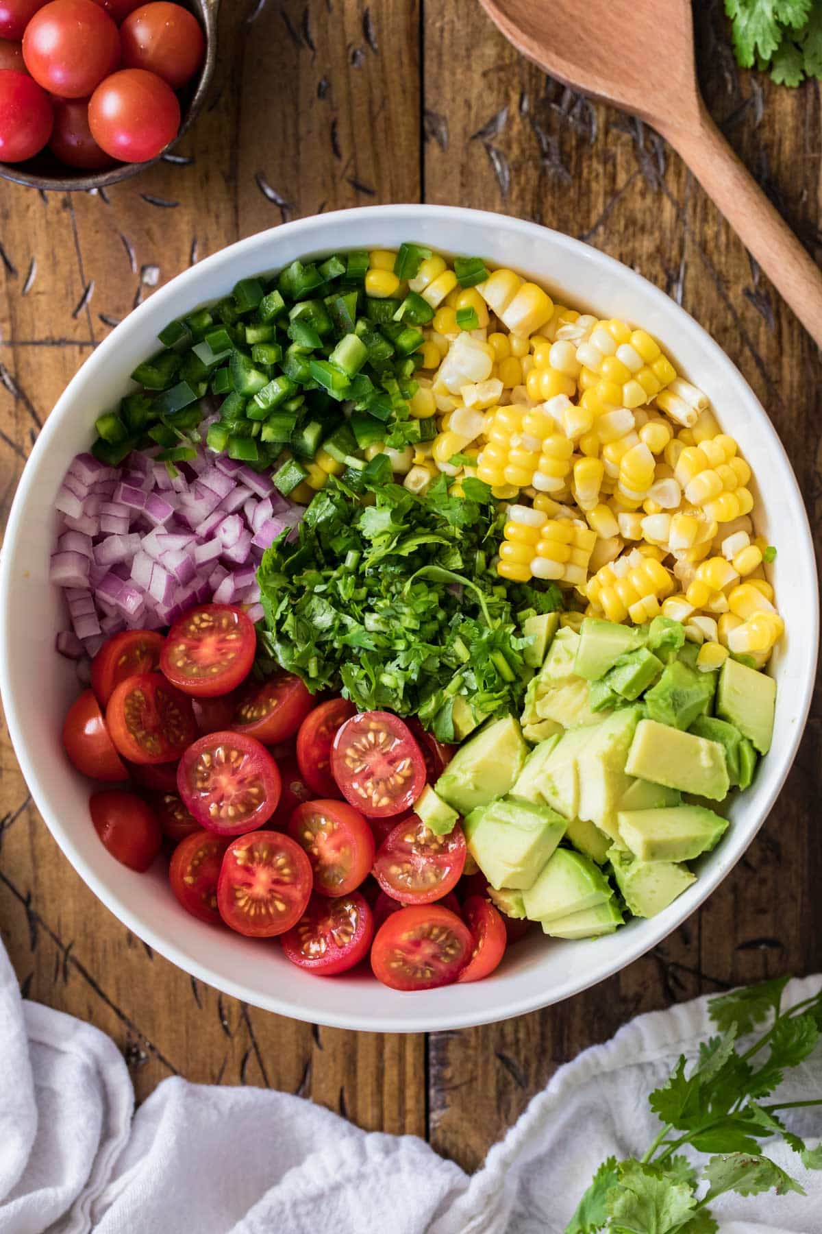 ingredients assembled in white bowl