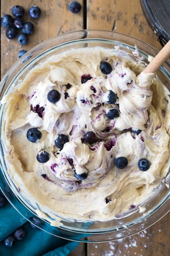 Blueberry Cake Batter in a bowl