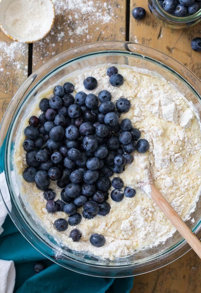 Blueberry pancake batter