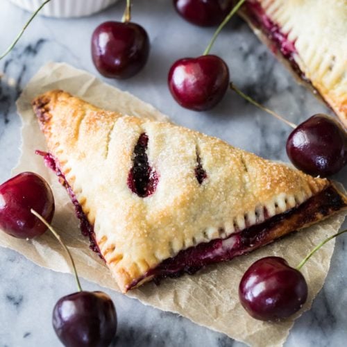 Cherry cheesecake turnover