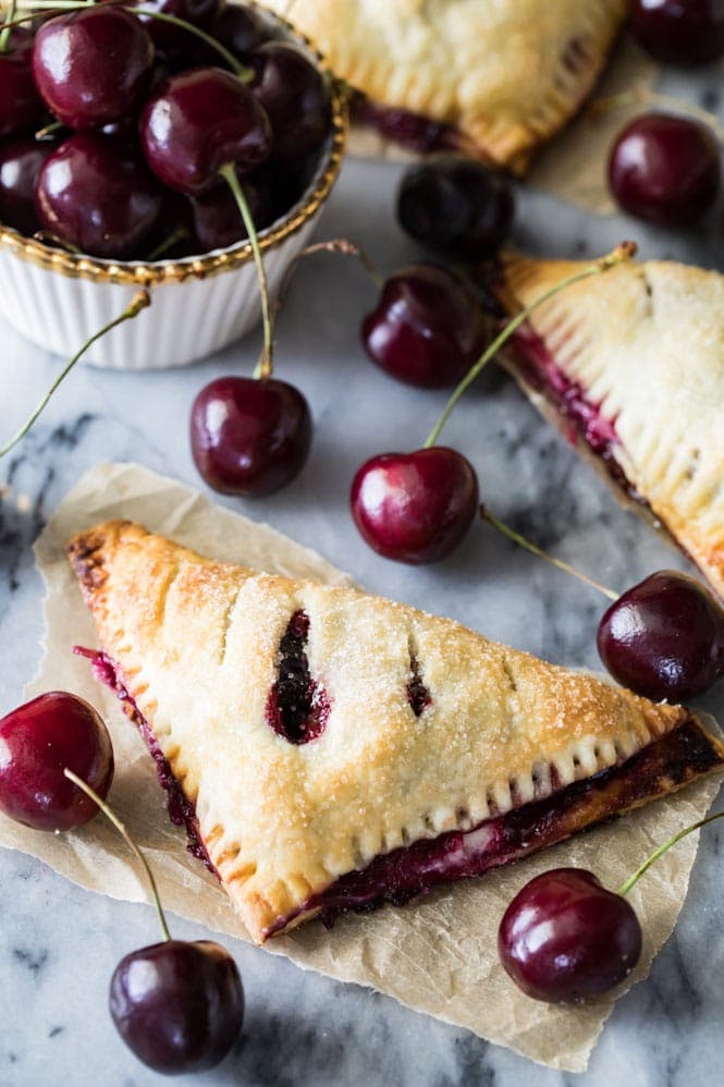 Cherry Cheesecake Turnover after Baking