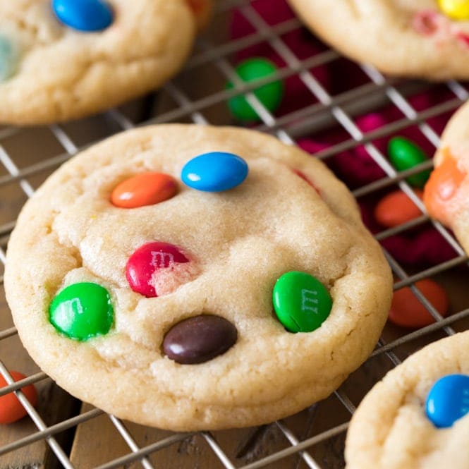 Giant M&M Cookie - Mom Loves Baking