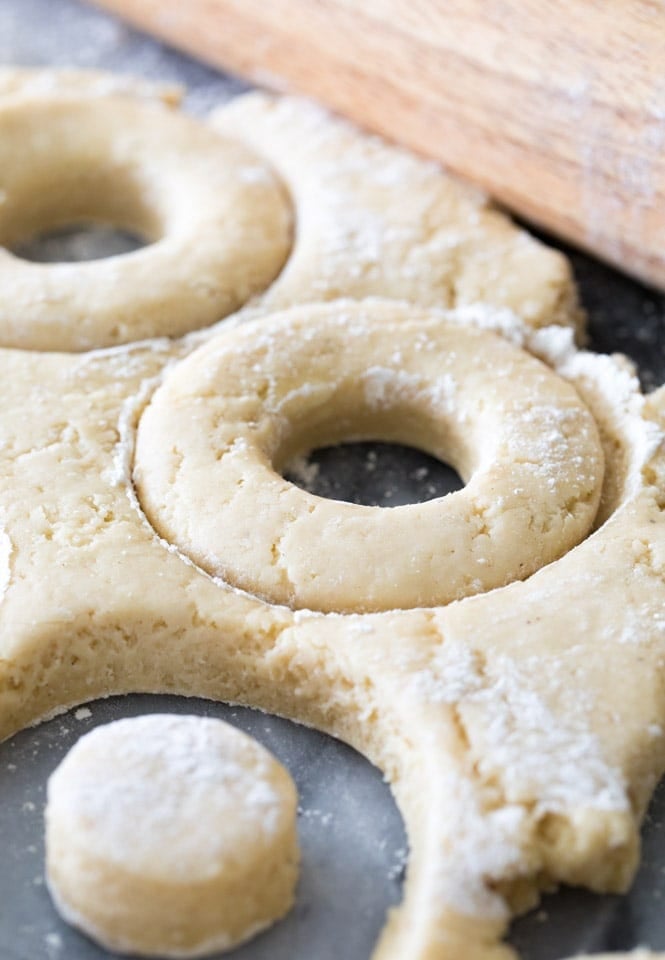 Rolling/cutting sour cream donut dough