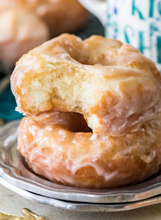 Interior of a sour cream donut