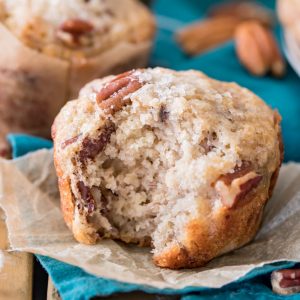 Browned butter banana nut muffins