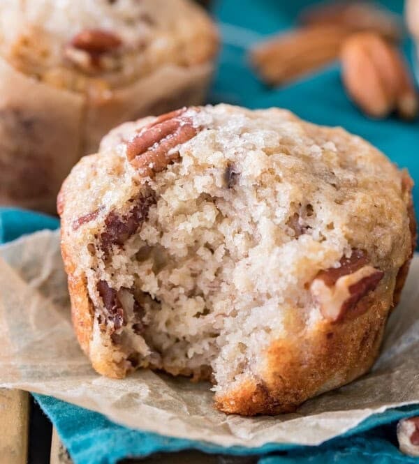 Browned butter banana nut muffins