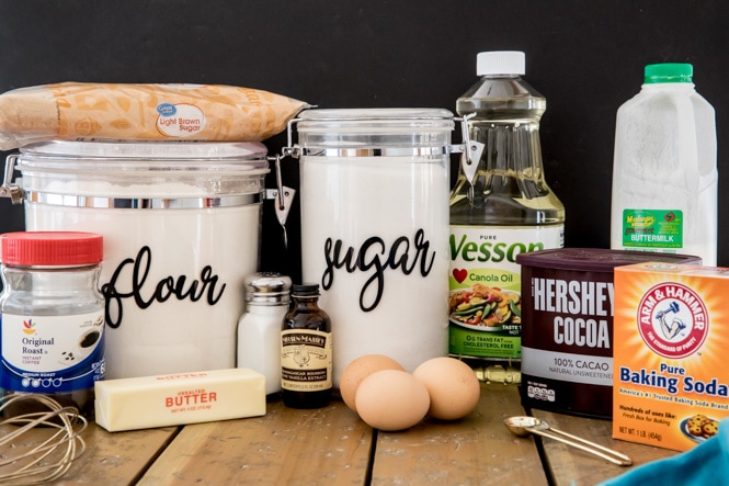 Ingredients for Chocolate Cake
