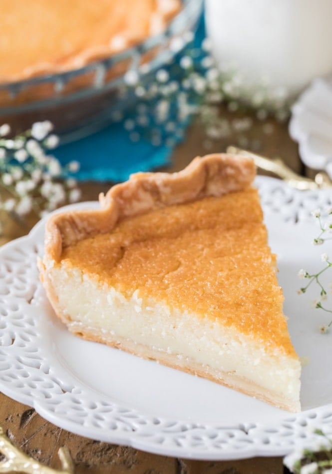 Buttermilk pie slice