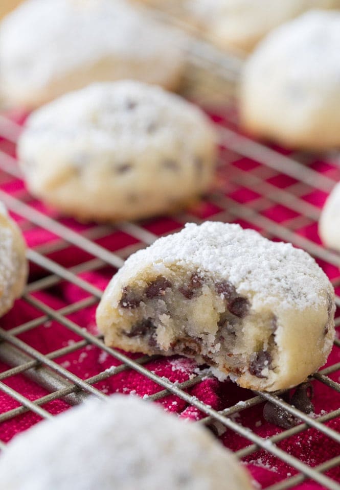 Interior of snowball cookie