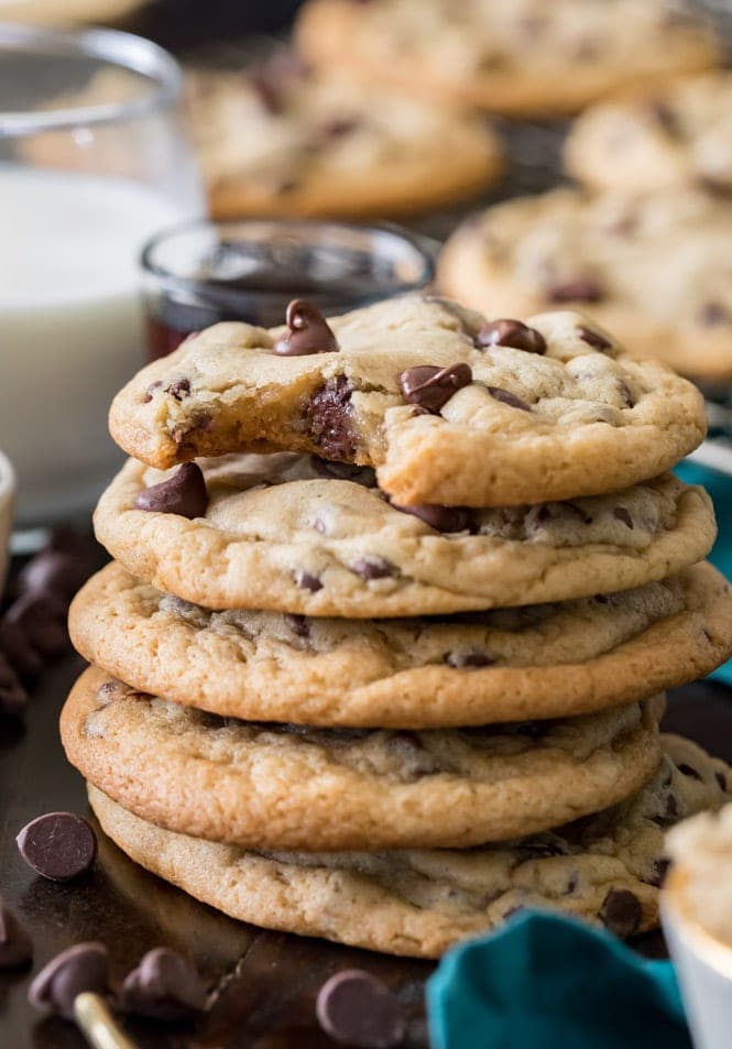 Stack of 5 chocolate chip cookies
