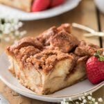 French toast casserole on plate