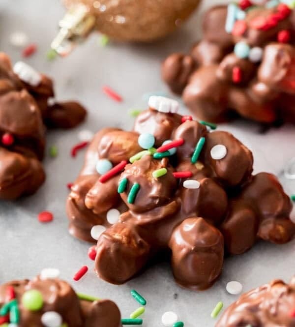 Crockpot Candy with sprinkles