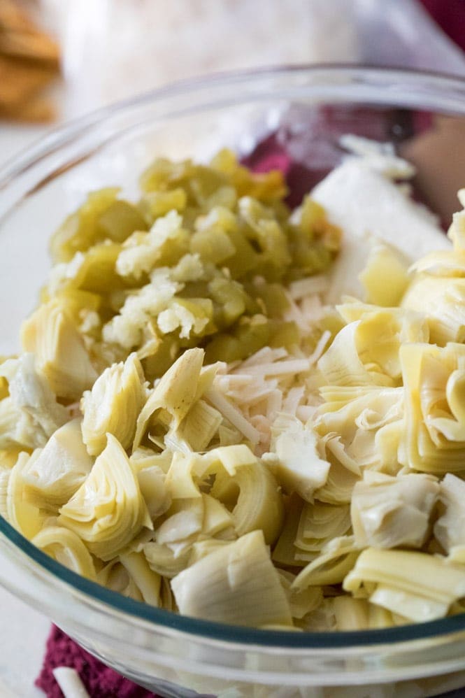 Ingredients for making Artichoke Dip