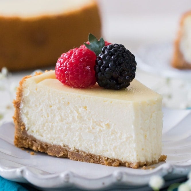 Slice of cheesecake