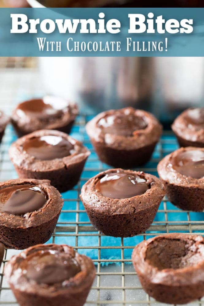 Brownie Bites with Chocolate filling