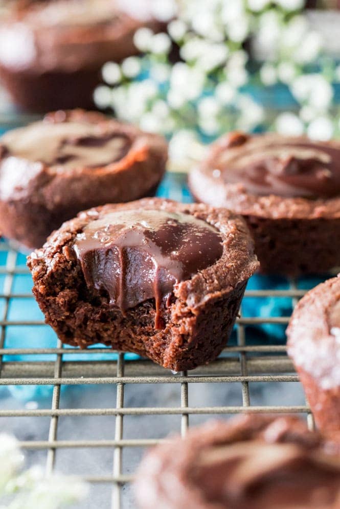 fudgy center of a brownie bite