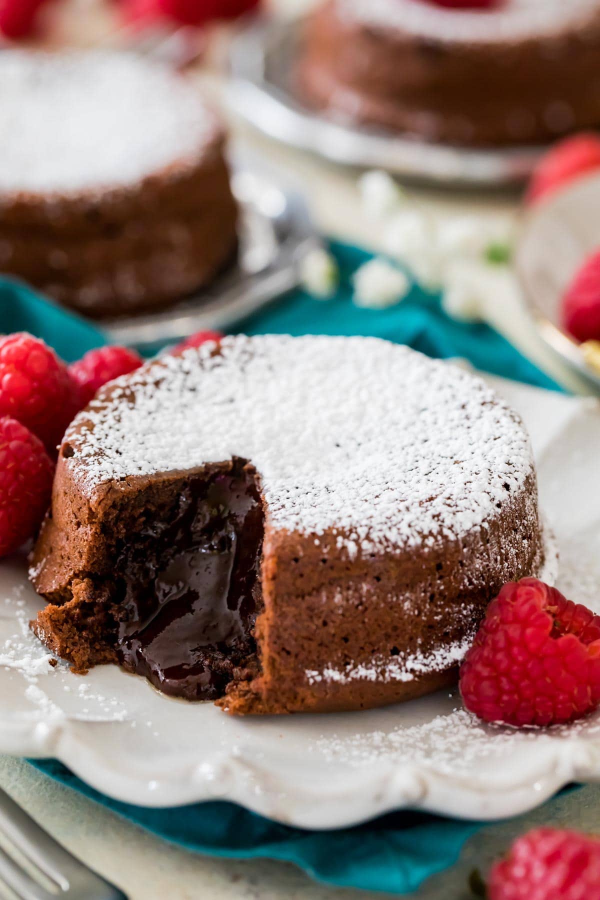 Molten Chocolate Cake Plating