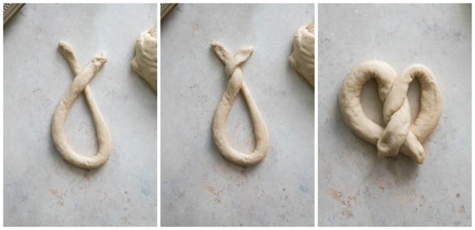 How to twist a soft pretzel -- 3 steps