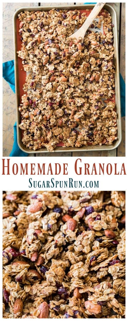 Homemade Granola Recipe Sugar Spun Run