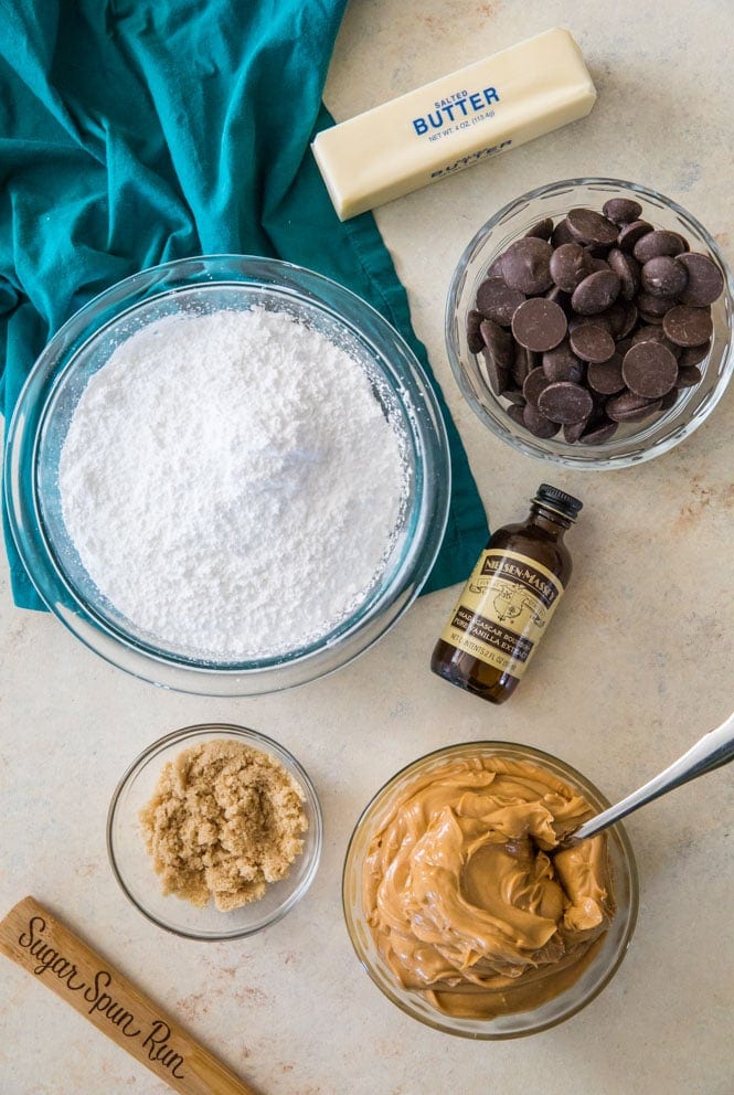 Ingredients for Homemade Peanut Butter Eggs