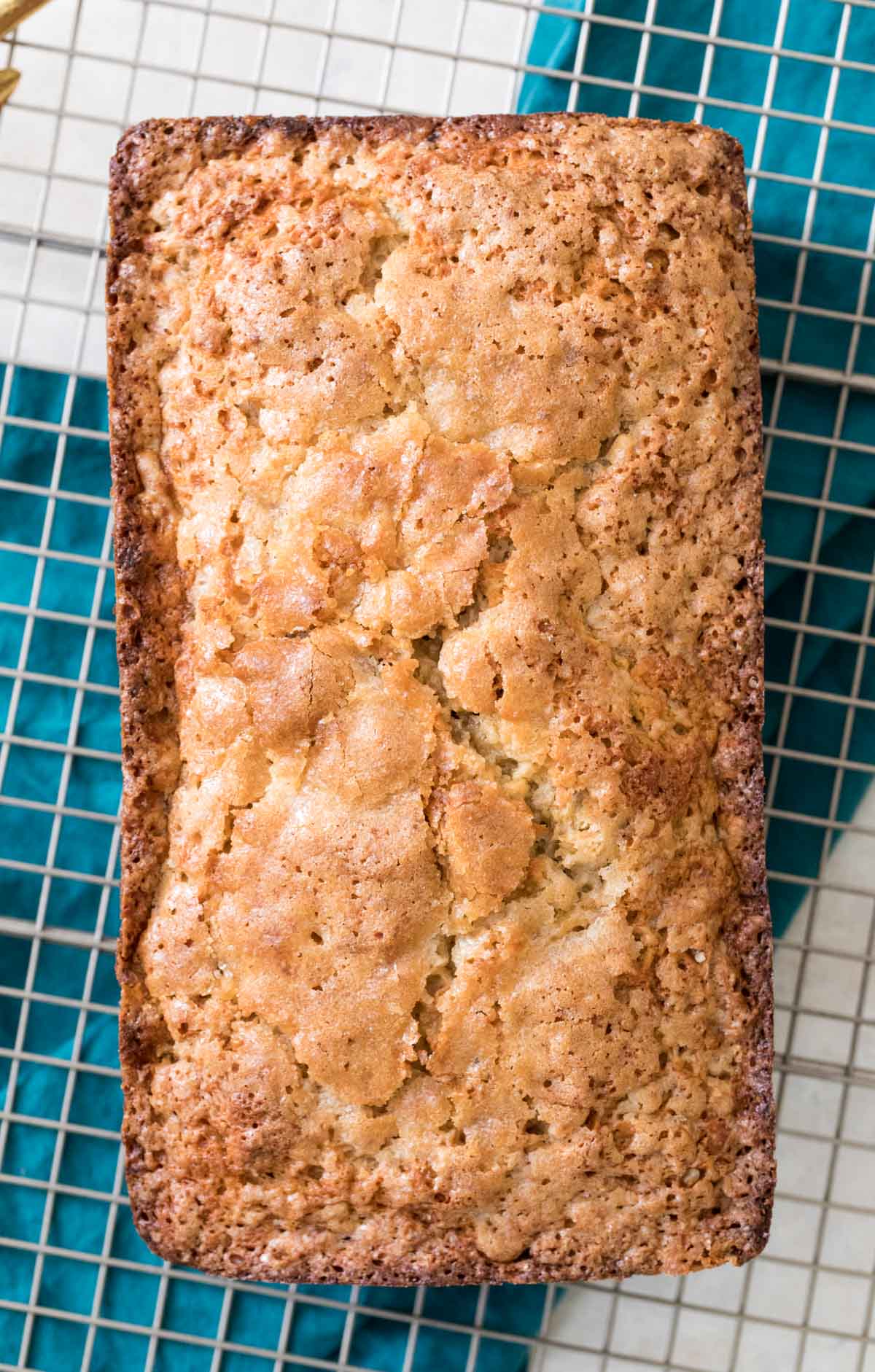 overhead of banana bread