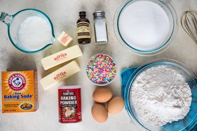Ingredients for Birthday Cake
