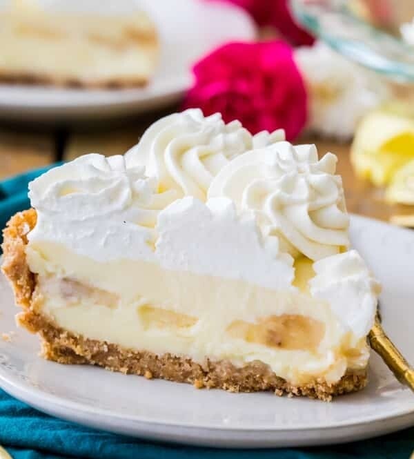 Banana Cream Pie slice on plate