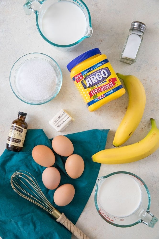 Banana cream pie ingredients
