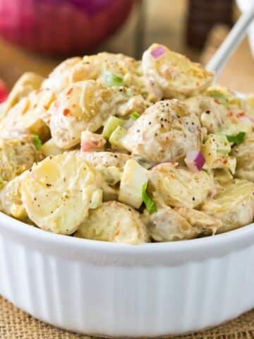 Potato salad in a bowl