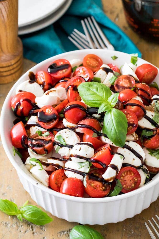 Caprese Salad in bowl