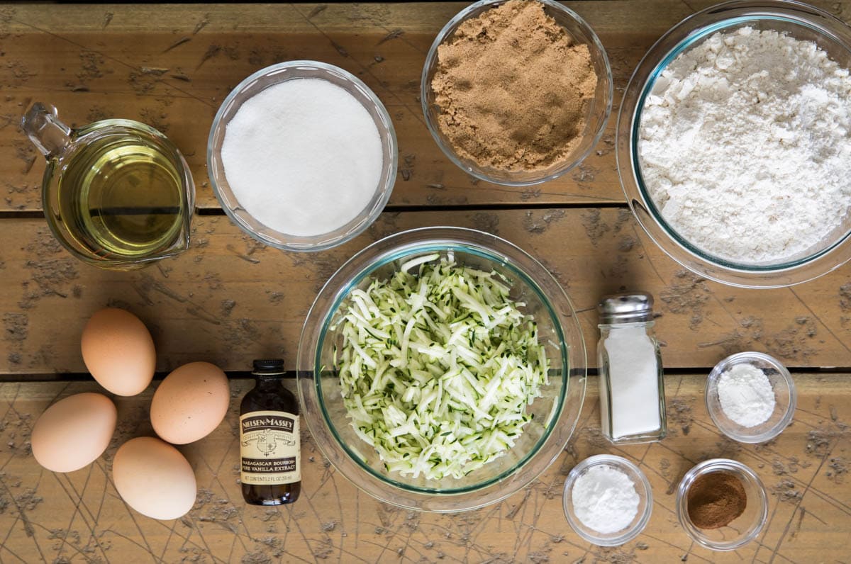 ingredients on wood board