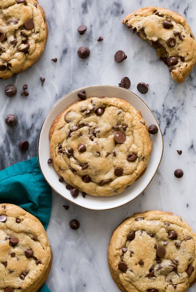 Giant Chocolate Chip Cookies - Sugar Spun Run