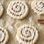 Cinnamon roll cookies parchment paper