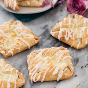 cheese danishes on marble surface
