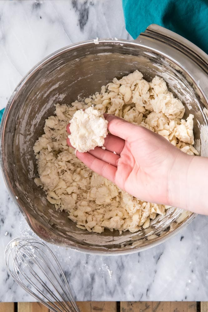 How to make puff pastry: making a shaggy, buttery dough