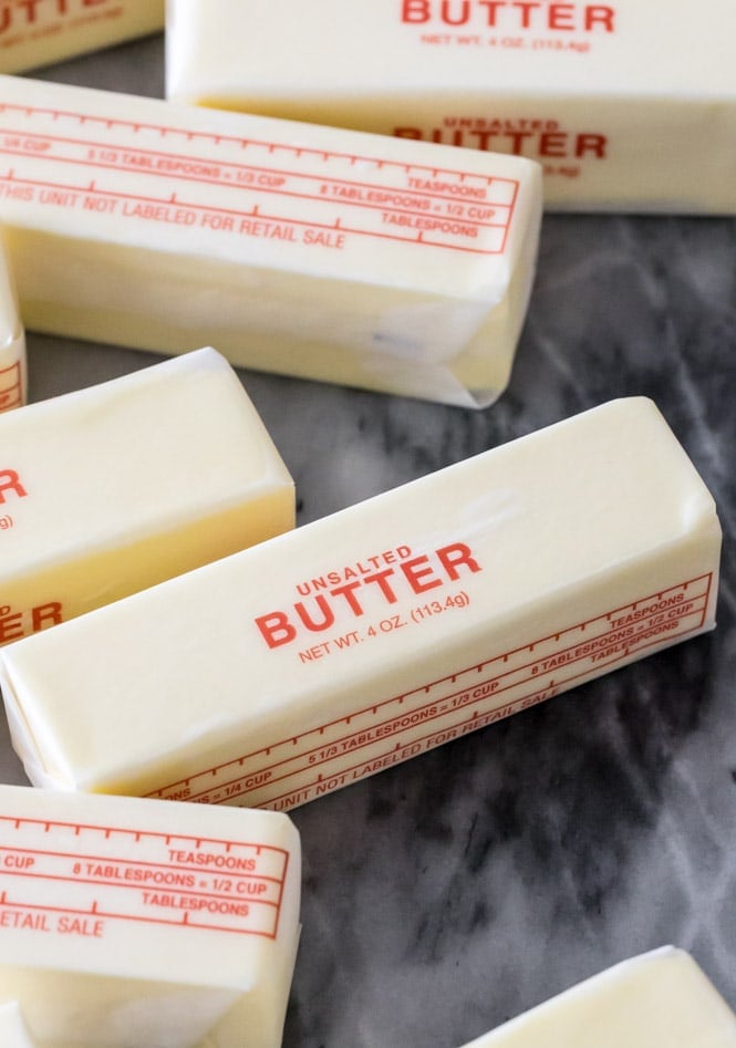 Butter for Swiss meringue buttercream, soft but not too softened