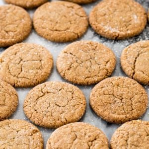 Gingersnaps on marble surface