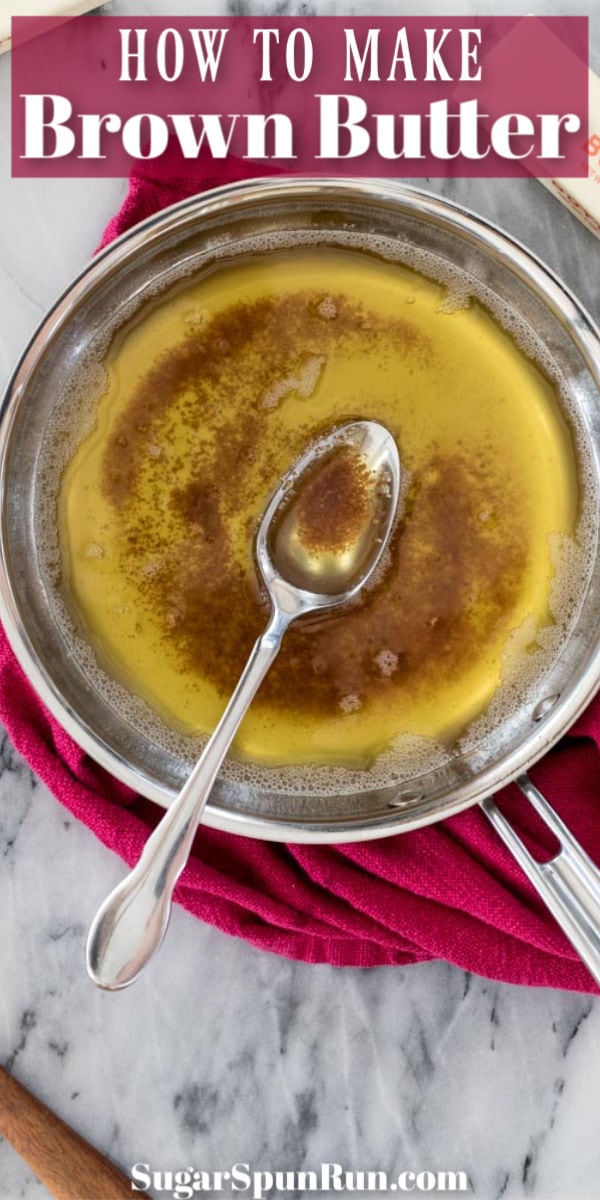Brown butter in a saucepan, first image to show you how to brown butter.