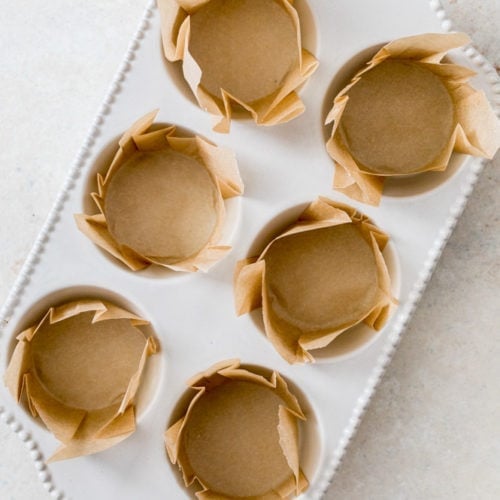 parchment paper liners in muffin tin