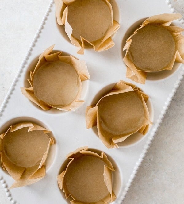 parchment paper liners in muffin tin