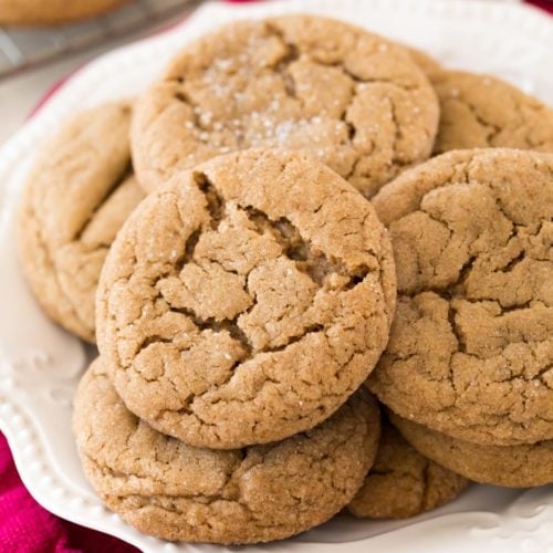Cookies on white plate