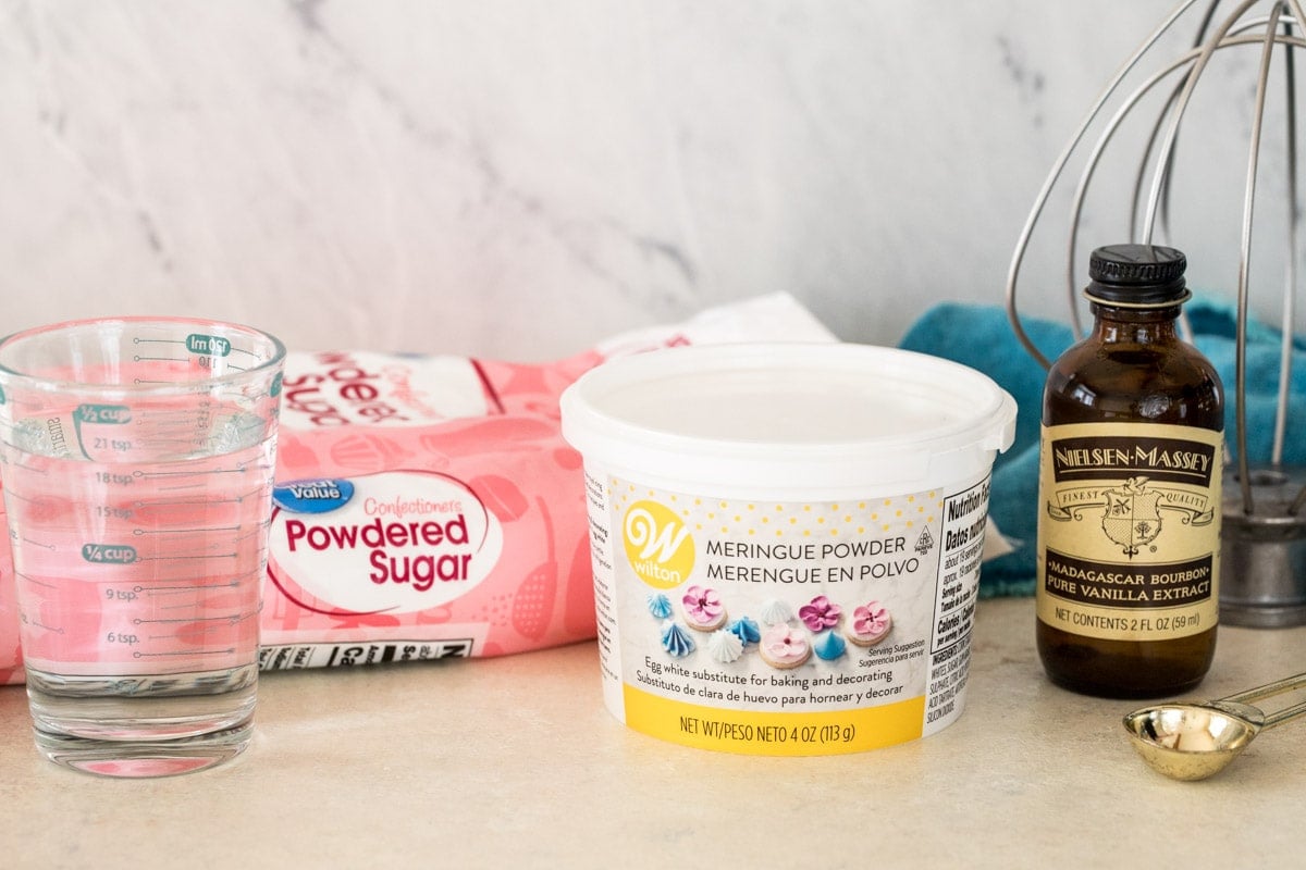 Ingredients for royal icing