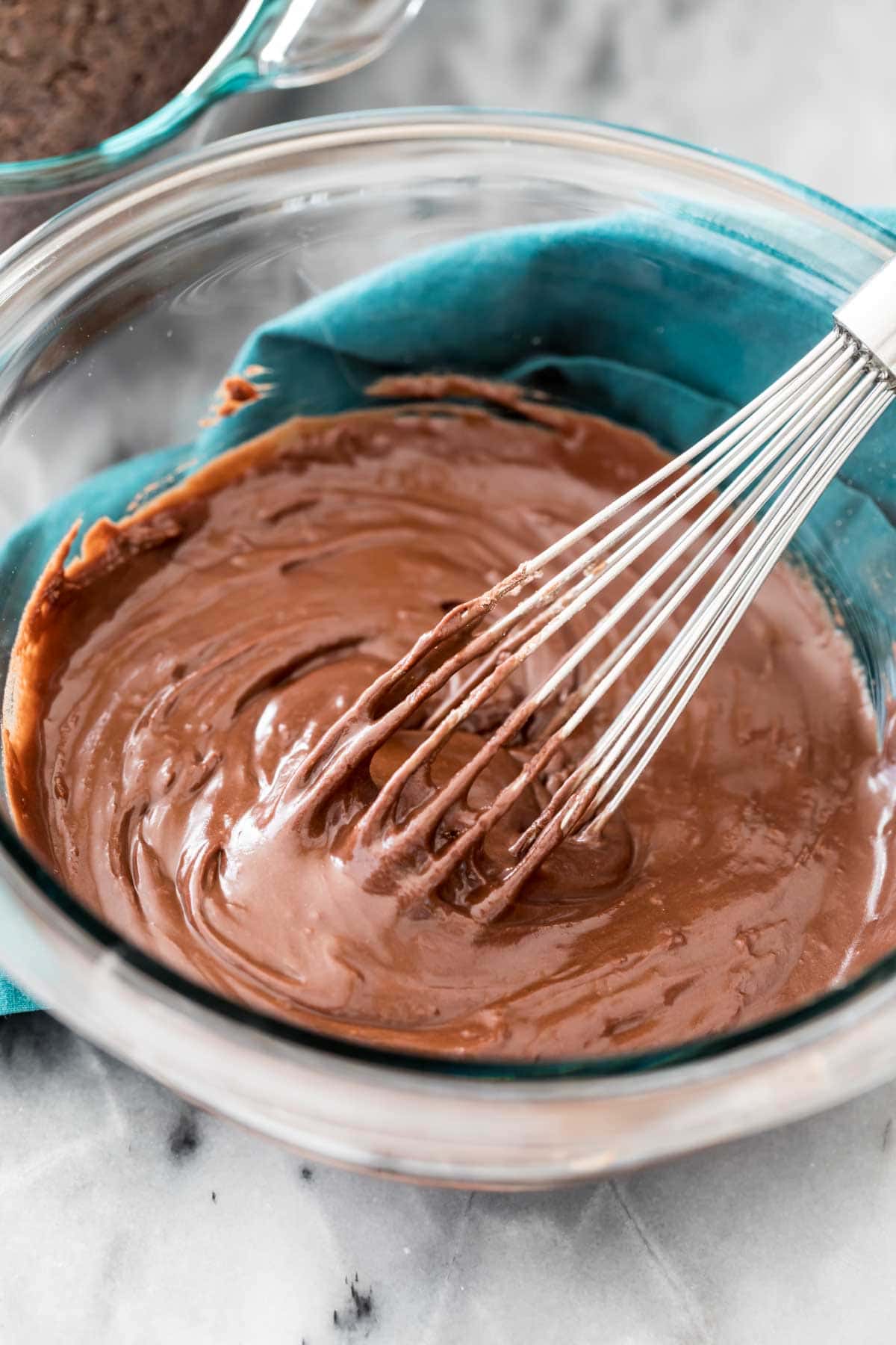 crazy cake batter in a bowl