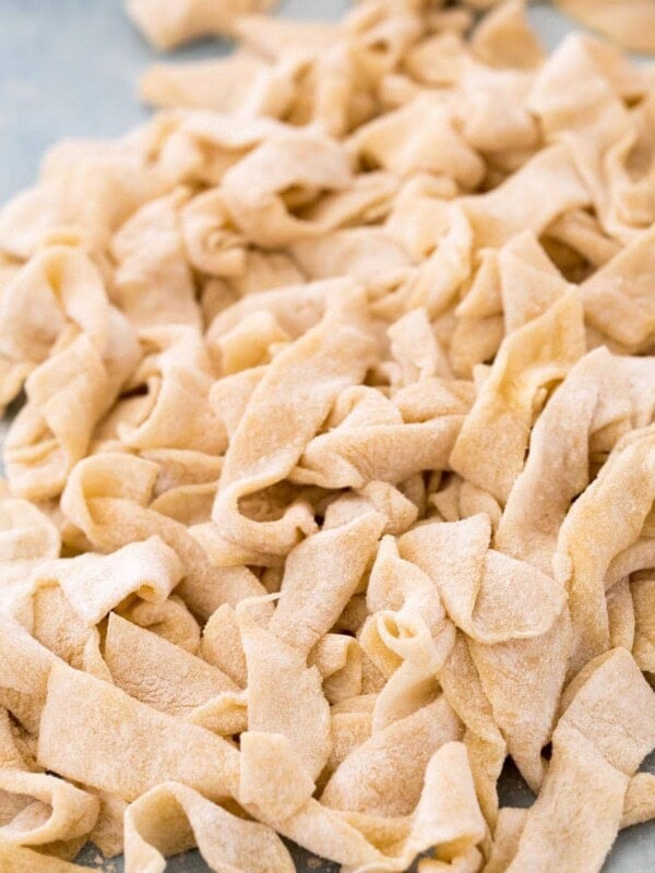 Uncooked egg noodles