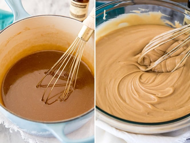 Making caramel icing