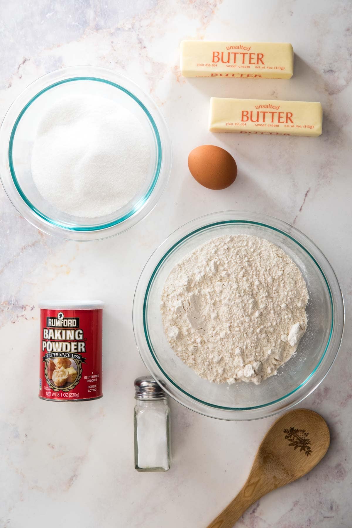 Ingredients for icebox cookies