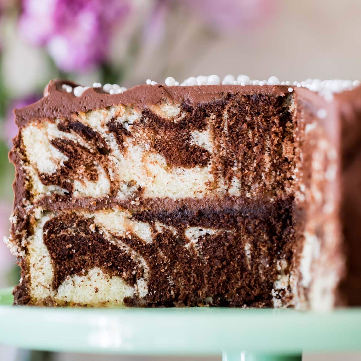 vanilla and chocolate marble cake