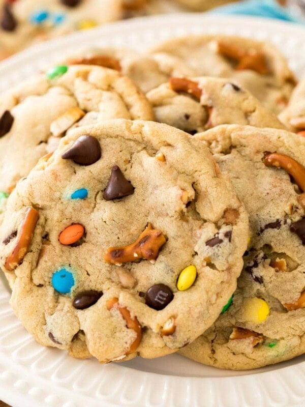 kitchen sink cookies on white plate