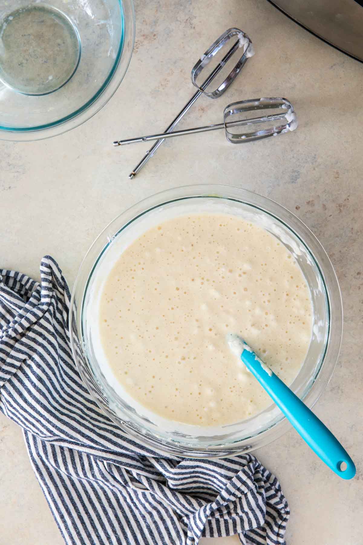 waffle batter in bowl