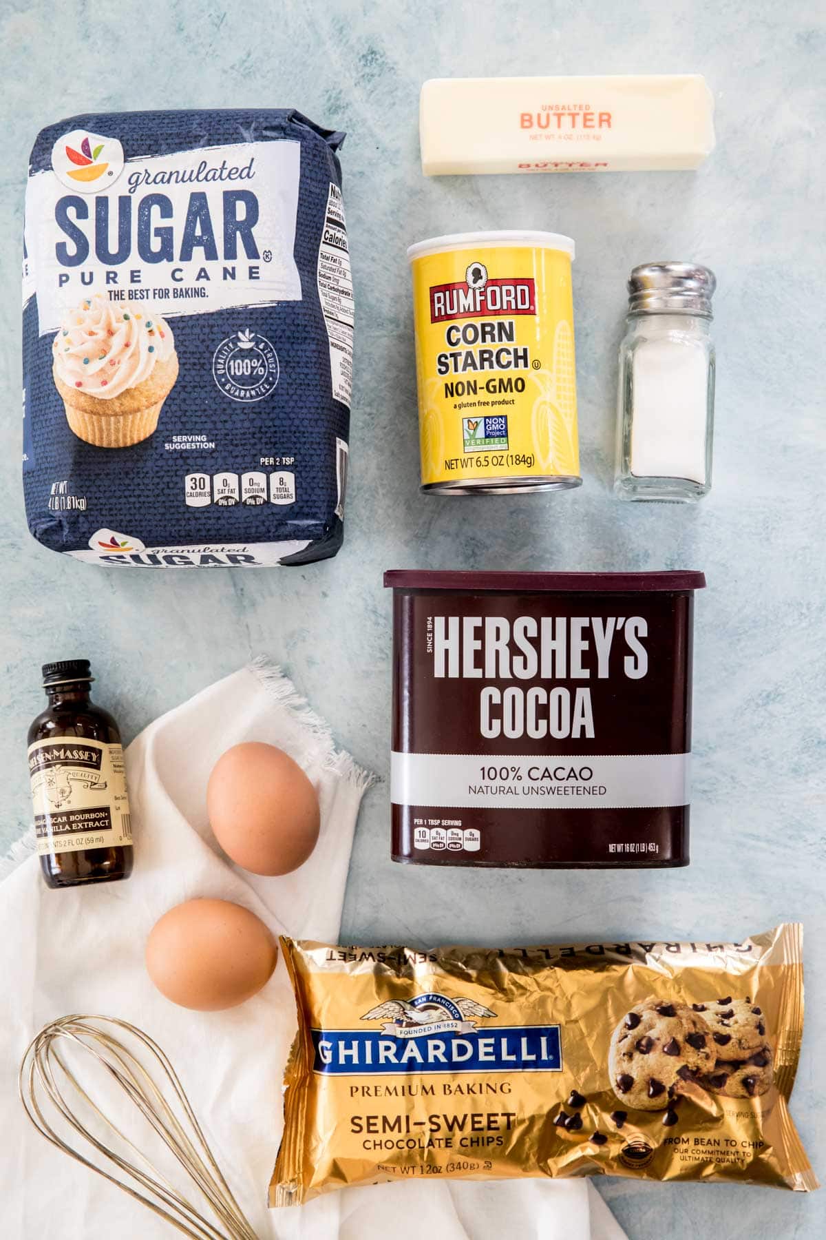 Ingredients for flourless brownies